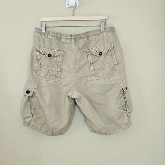 American Eagle Shorts Mens L Beige Cargo Utility Pockets Outdoor Gorpcore Grunge - Picture 2 of 16